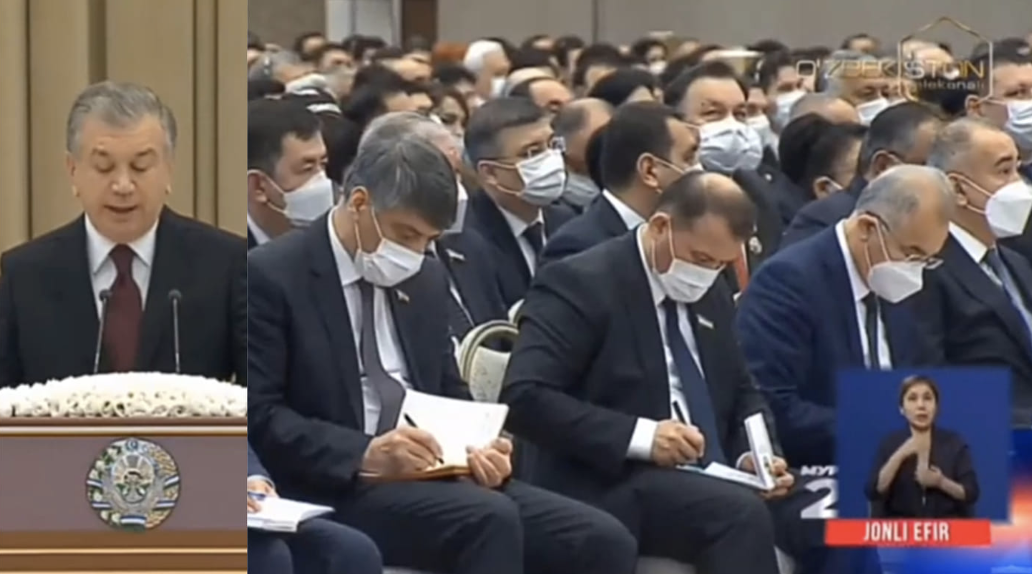 Блокнот, ручка, диктант сиёсати ҳақида